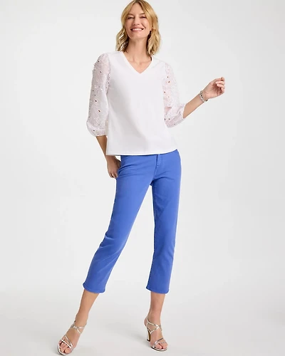 Girlfriend Slim Cropped Jeans