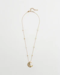 Gold Moon Pendant Necklace