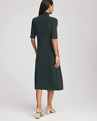 Travelers™ Mockneck Elbow-Sleeve Midi Dress