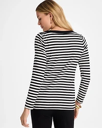 Striped Pima Cotton Boatneck Tee