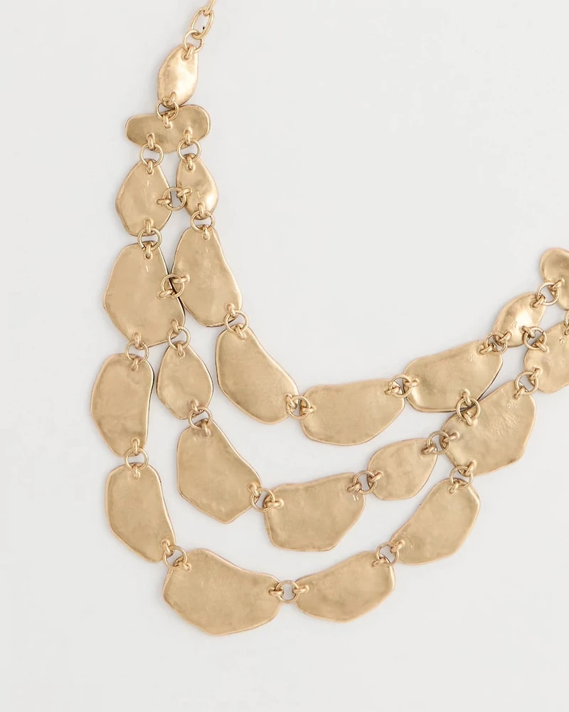 Beaded Multi-Strand Bib Necklace