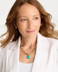 Double-Strand Blue Pendant Necklace