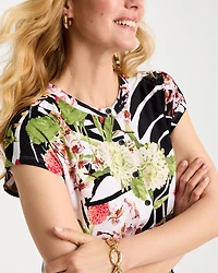 Tropical Nights Refined Button Tee