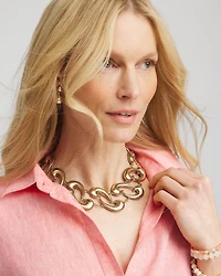 Modern Waves Collar Necklace