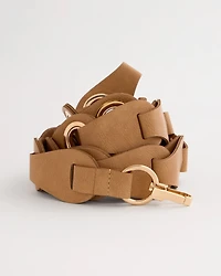 Faux Suede Grommet Belt