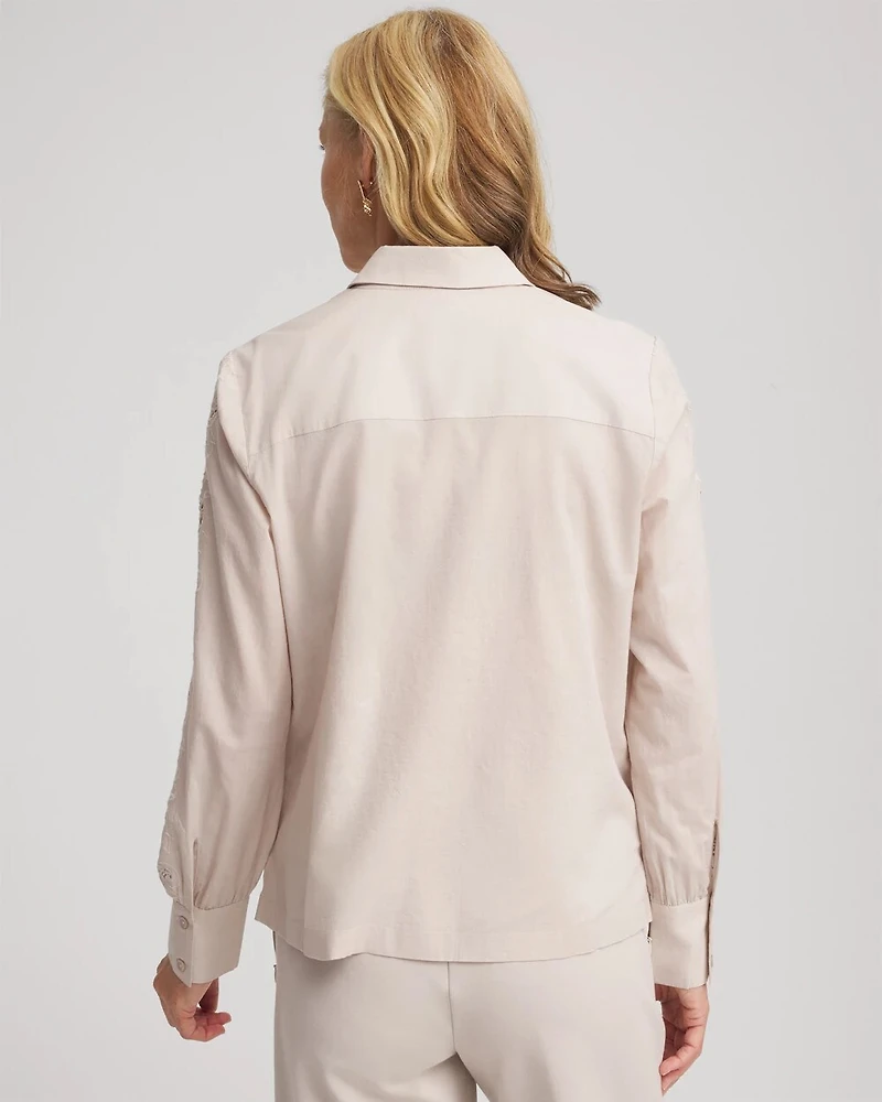 Lace Cotton Voile Shirt