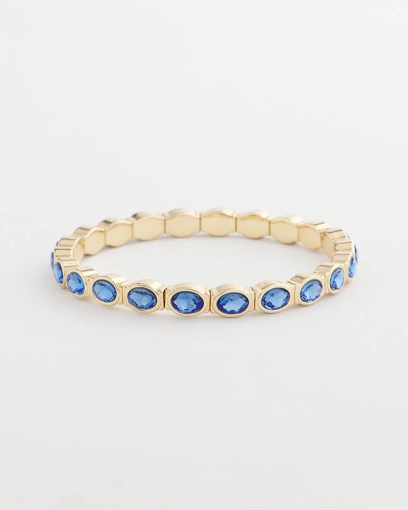 Small Faceted Stretch Bracelet