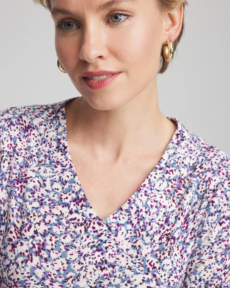 Printed Pima 3/4 Sleeve Tee