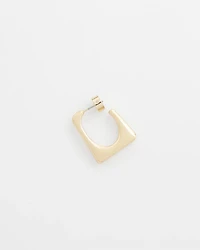 No Droop® Gold Tone Square Hoops