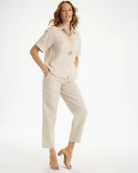 Linen Camp Collared Shirt