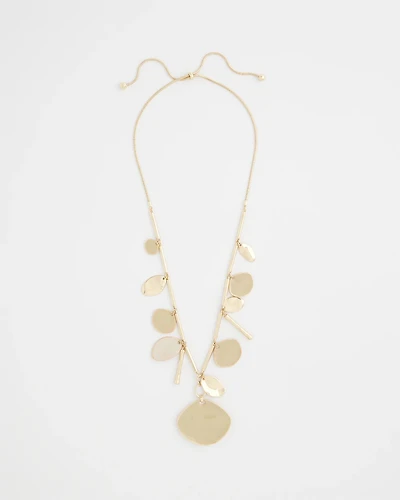 Gold Long Single Strand Necklace