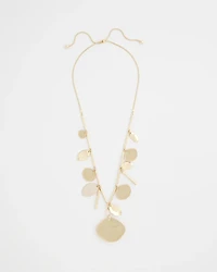 Gold Long Single Strand Necklace