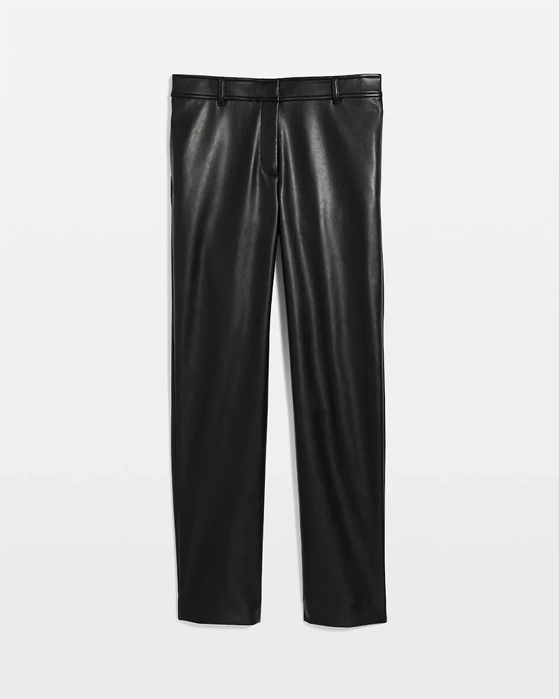 Emme Faux Leather Straight Ankle Pants