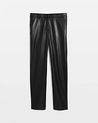 Emme Faux Leather Straight Ankle Pants