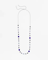 Adjustable Sodalite Stone Single-Strand Necklace