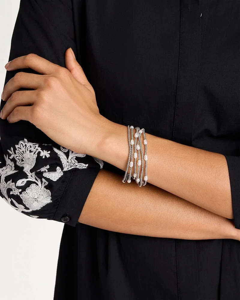 Pearlescent Bead Ball Bracelet