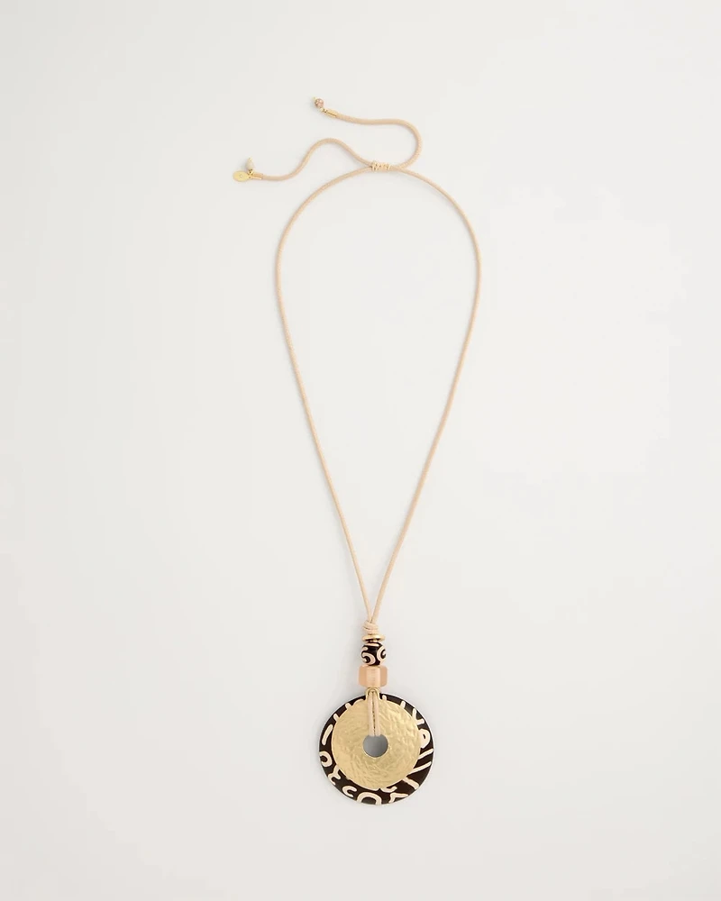 Adjustable Animal Print Pendant Necklace