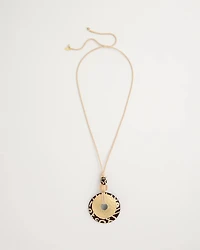 Adjustable Animal Print Pendant Necklace