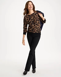 Abstract Bateau Dolman Sweater