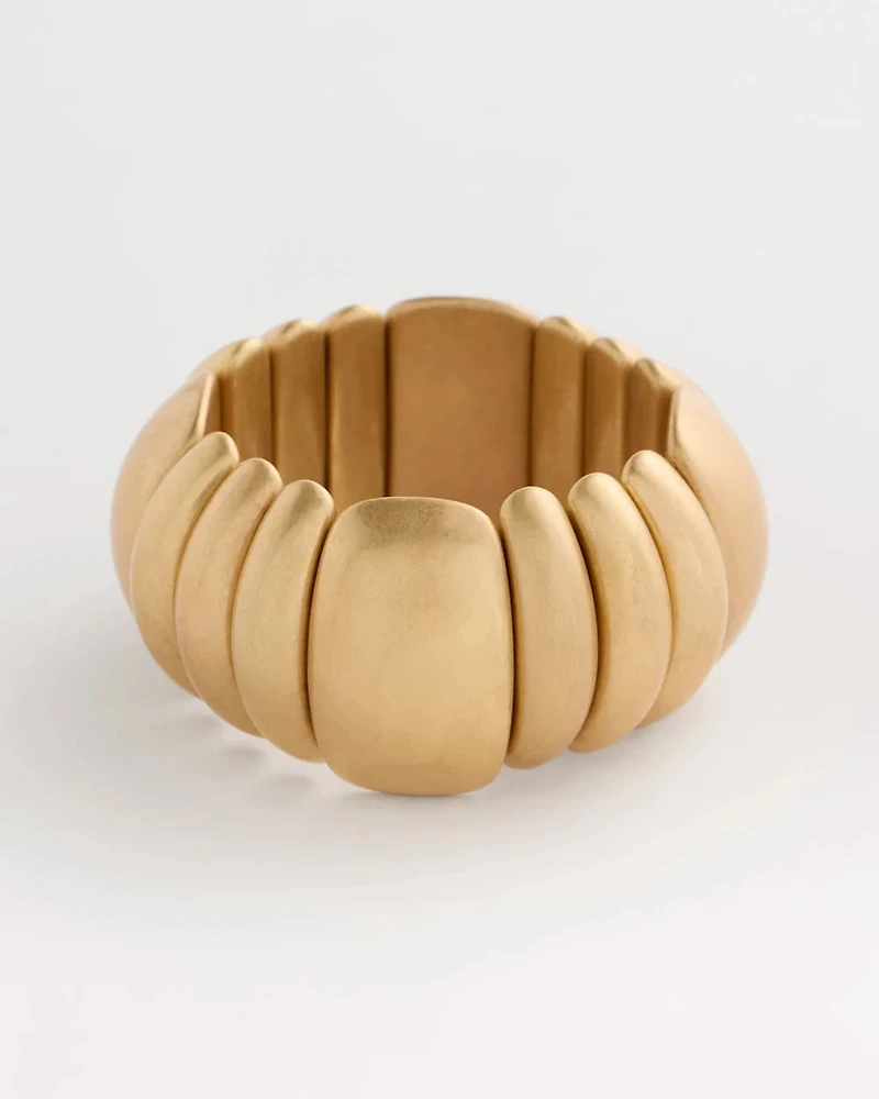 Goldtone Stretch Cuff Bracelet