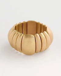 Goldtone Stretch Cuff Bracelet