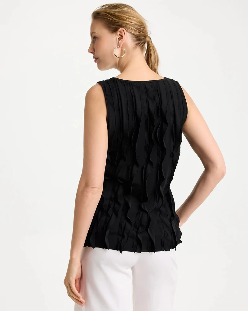 3-D Ruffled Tank