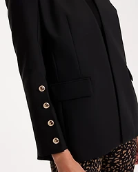 Soft-Stretch Button Detail Blazer