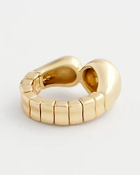 Gold Curvy Stretch Ring