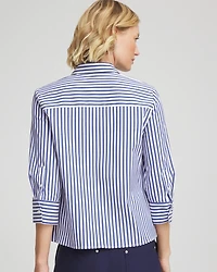 Stripe Mixing Poplin Shirt