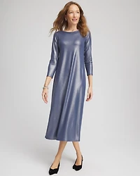 Foiled Jersey Knit Maxi Dress