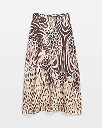Animal Bengal Marks Faux Satin Skirt