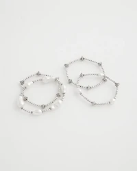 Faux Pearl Stretch Bracelet
