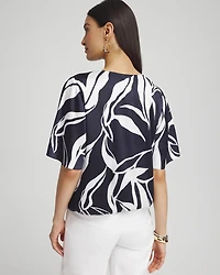 Satin Bubble Hem Blouse