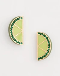 Luxurious Lime Stud Earrings