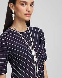 Silver Loop Drop Necklace