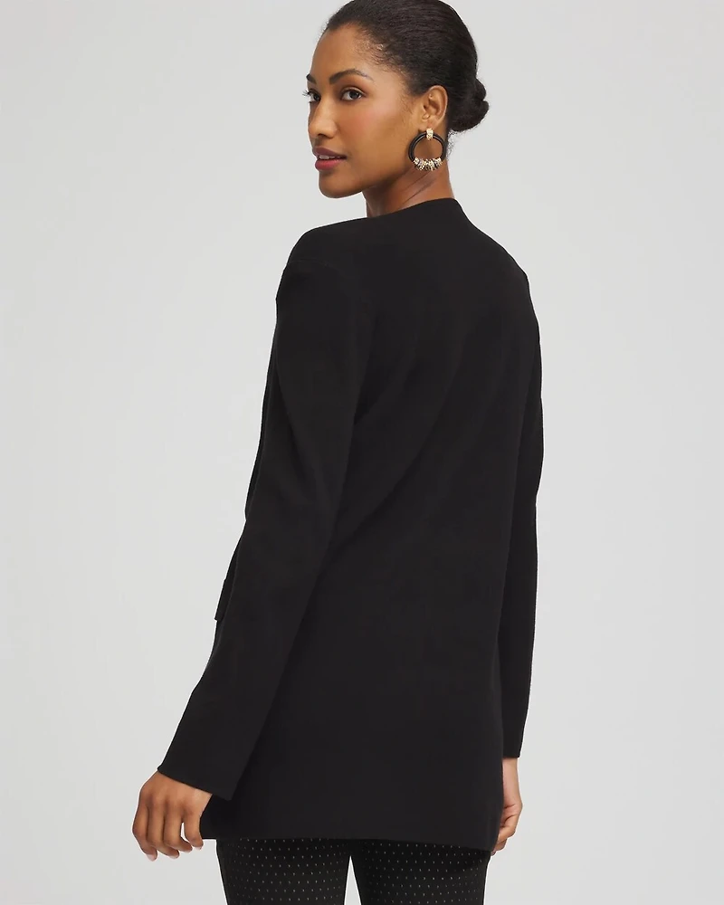 Button-Down Crewneck Coatigan