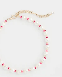 Short Pearl Pink Necklace