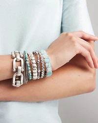 Silvertone Link Chain Bracelet