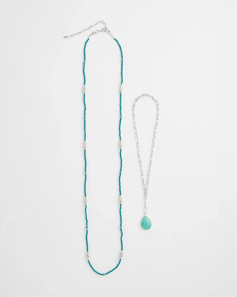 Convertible Beaded Pendant Necklace