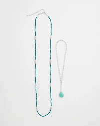 Convertible Beaded Pendant Necklace