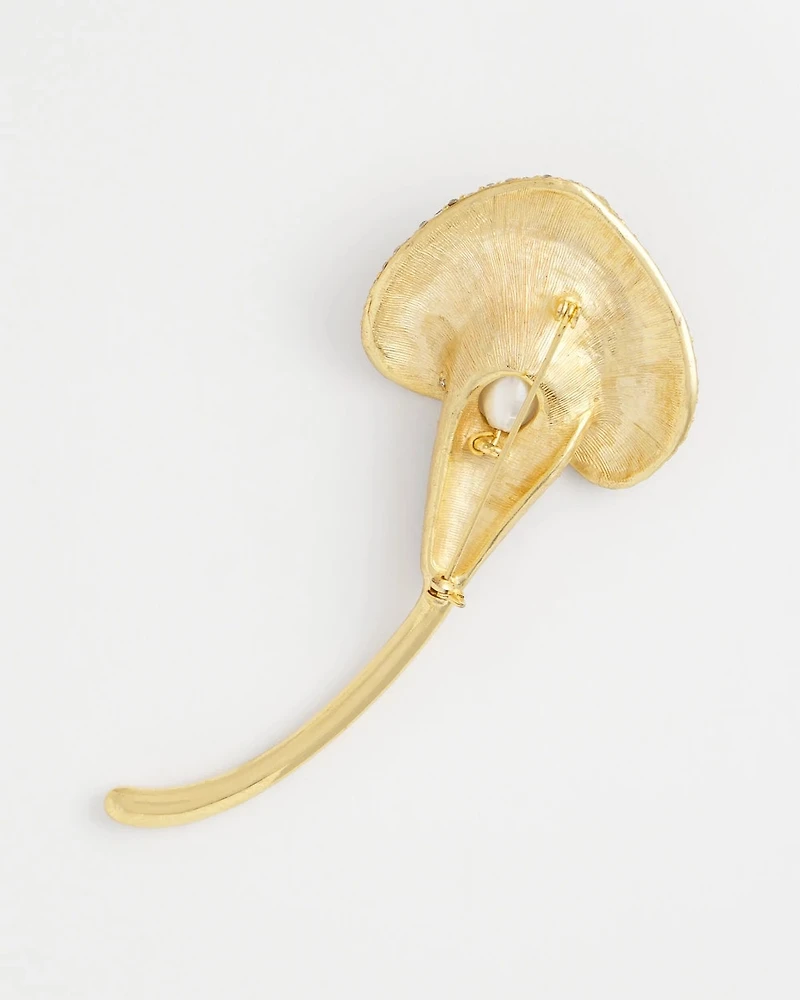 Encrusted Calla Lily Brooch