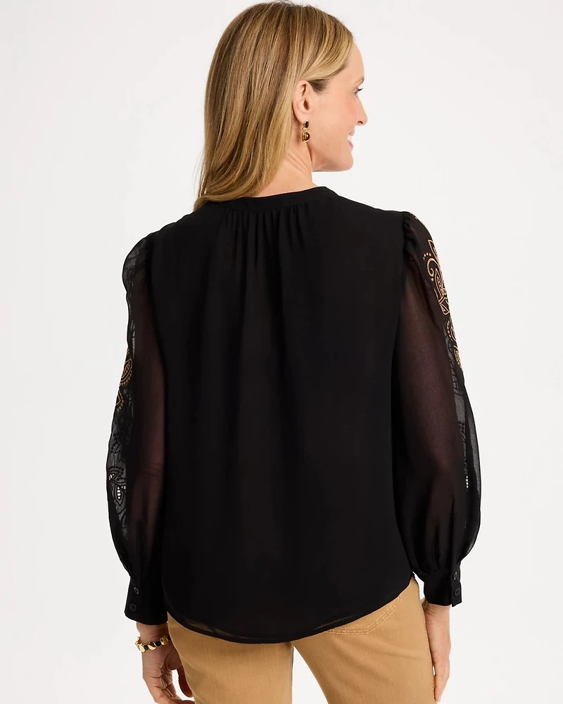 Embroidered Georgette Blouse