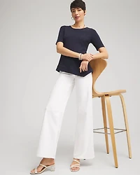 Asymmetrical Elbow Sleeve Tee