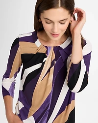 Travelers™ Knit Printed Twist-Front Top