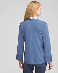 Spun Rayon Flare Sleeve Cardigan