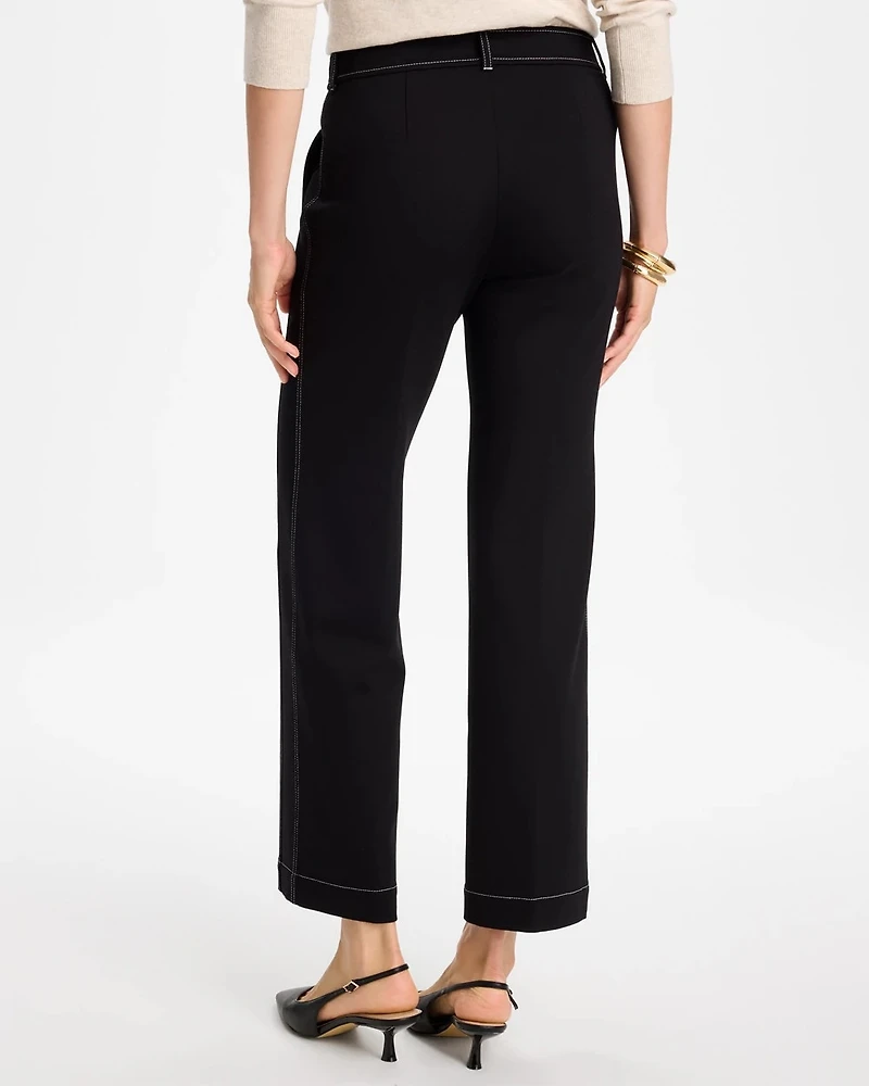 Emme Wide-Leg Ponte Pants