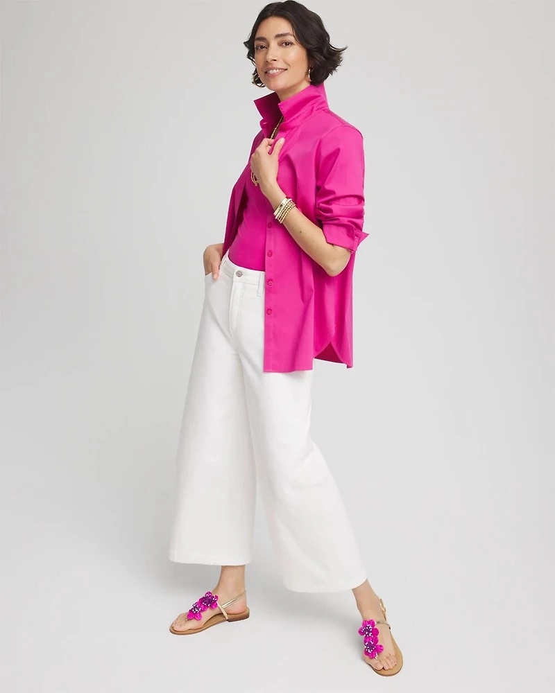 Stretch-Sateen Shirt