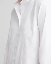 No Iron™ Embroidered Sateen Stretch Tunic