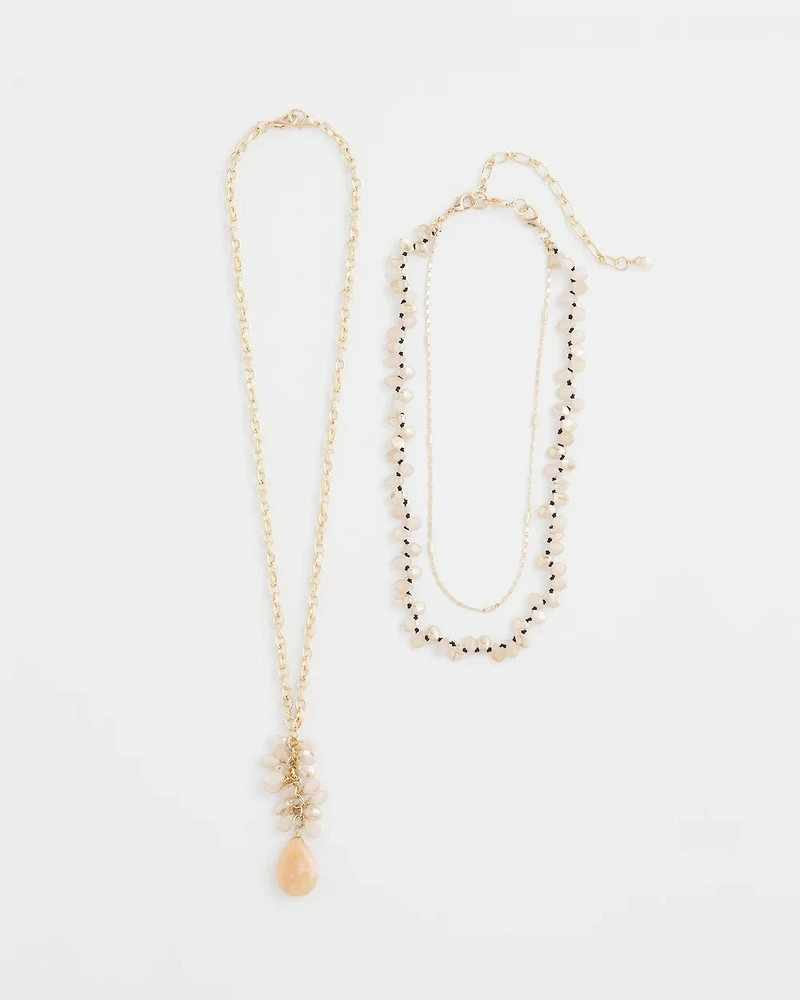 Convertible Rose Quartz Pendant Necklace