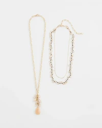 Convertible Rose Quartz Pendant Necklace